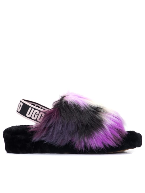 Sandália Feminina Fluff Yeah Slide Tie Dye – Preto