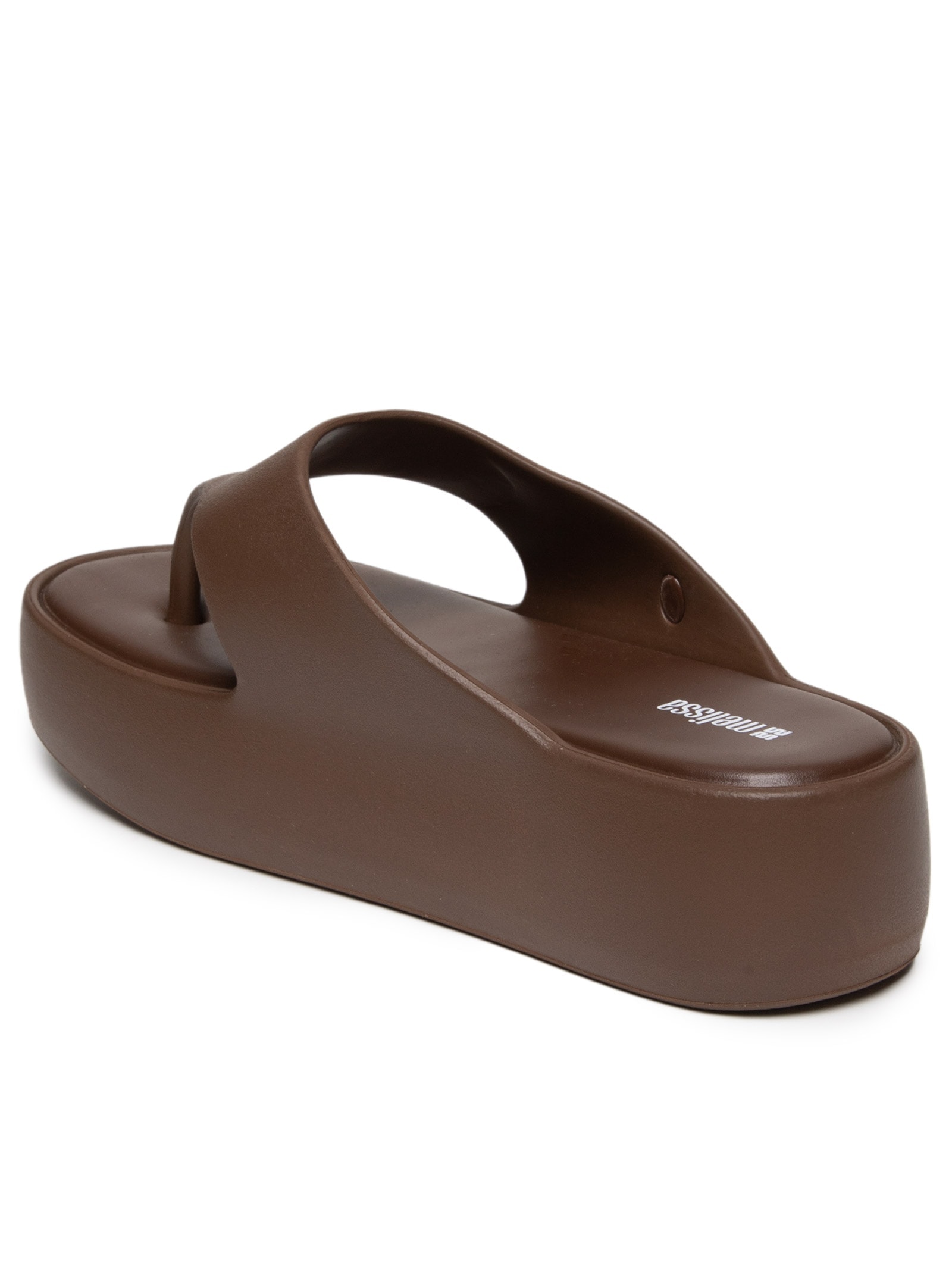 Sandália Feminina Free Platform Thong AD Marrom Melissa