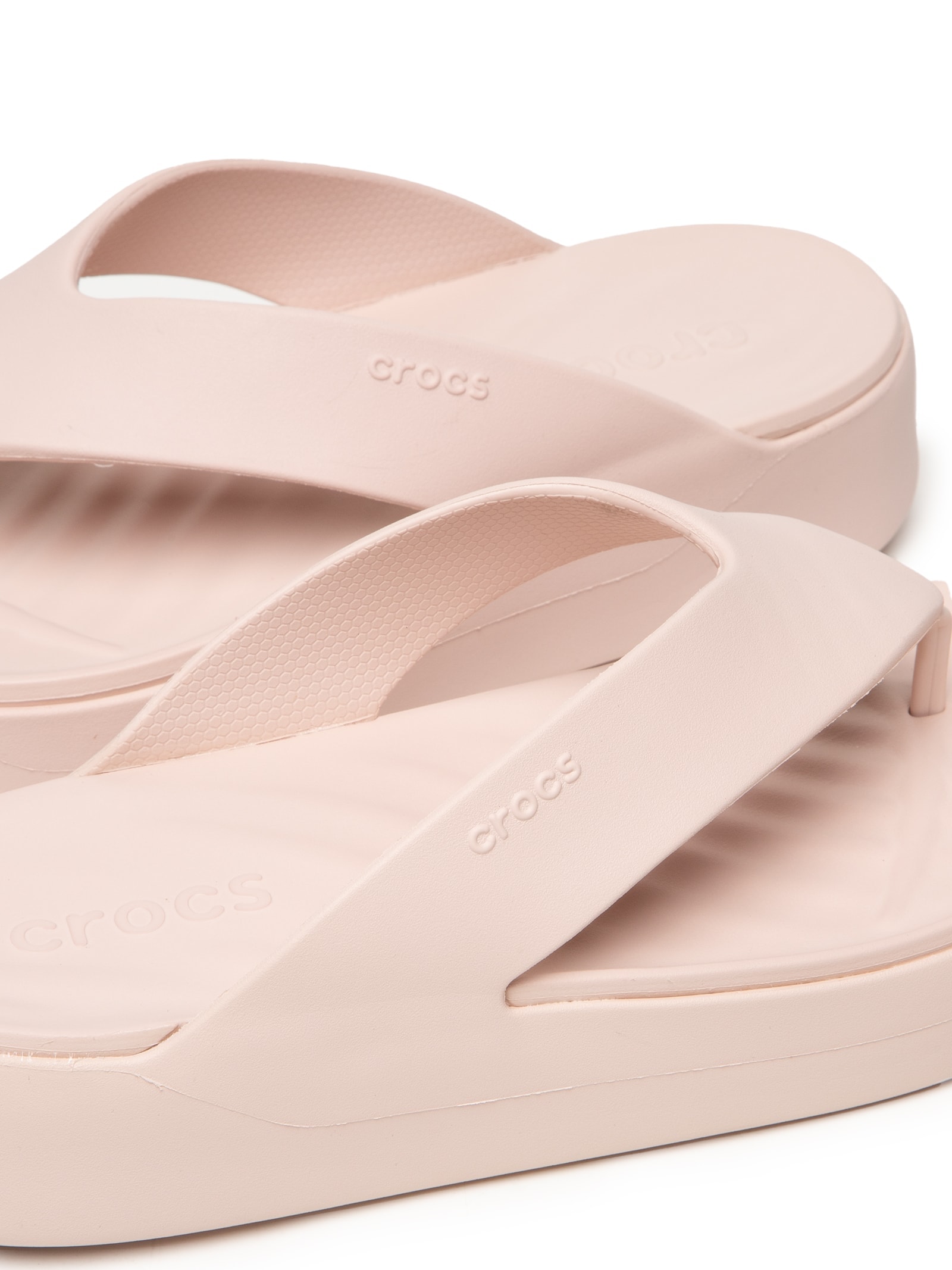 Sandália Feminina Getaway Plataform Flip Bege Crocs