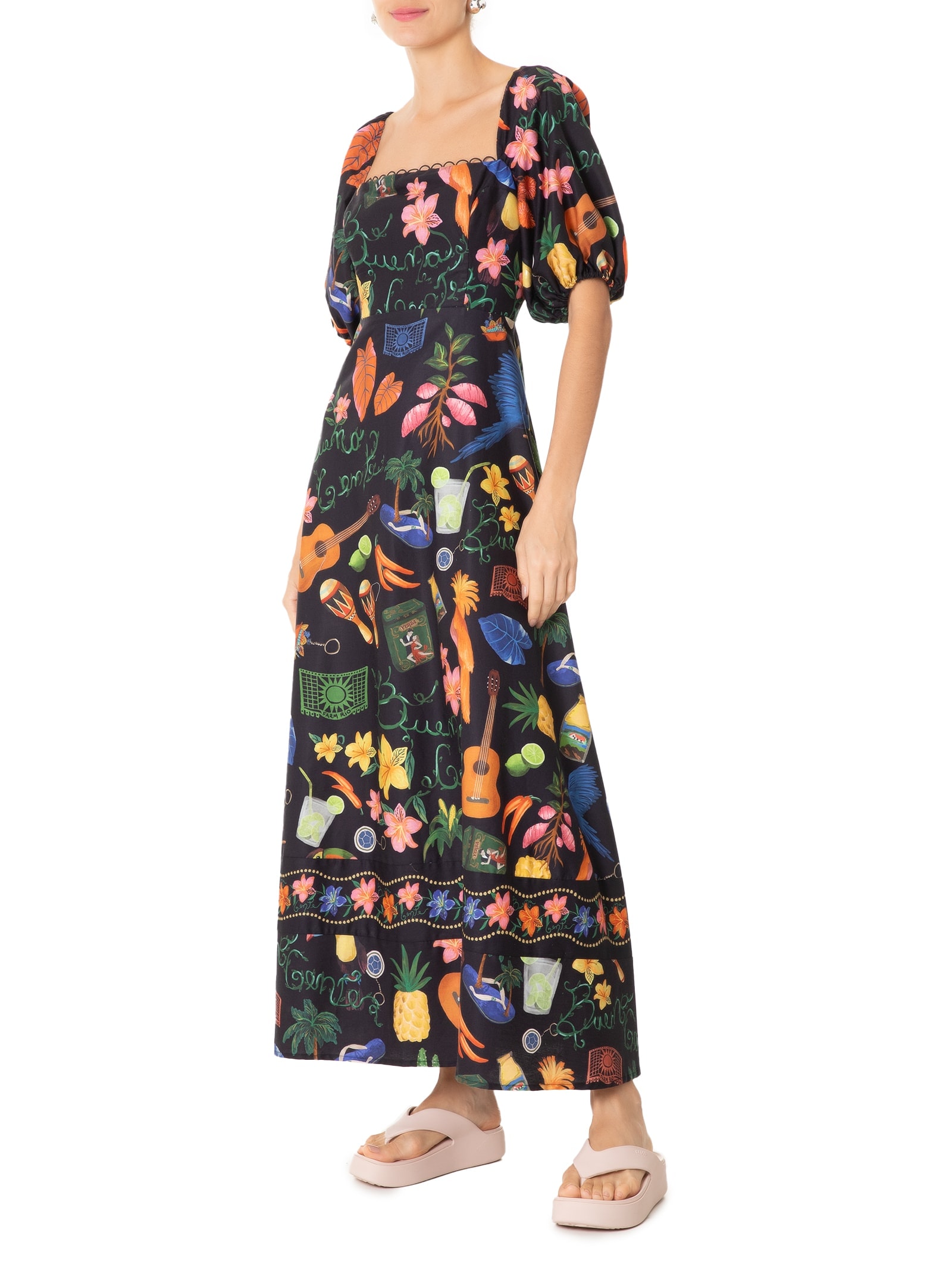 Sandália Feminina Getaway Plataform Flip Bege Crocs