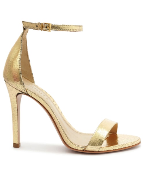 Sandália Feminina Gisele Crinkle – Dourado