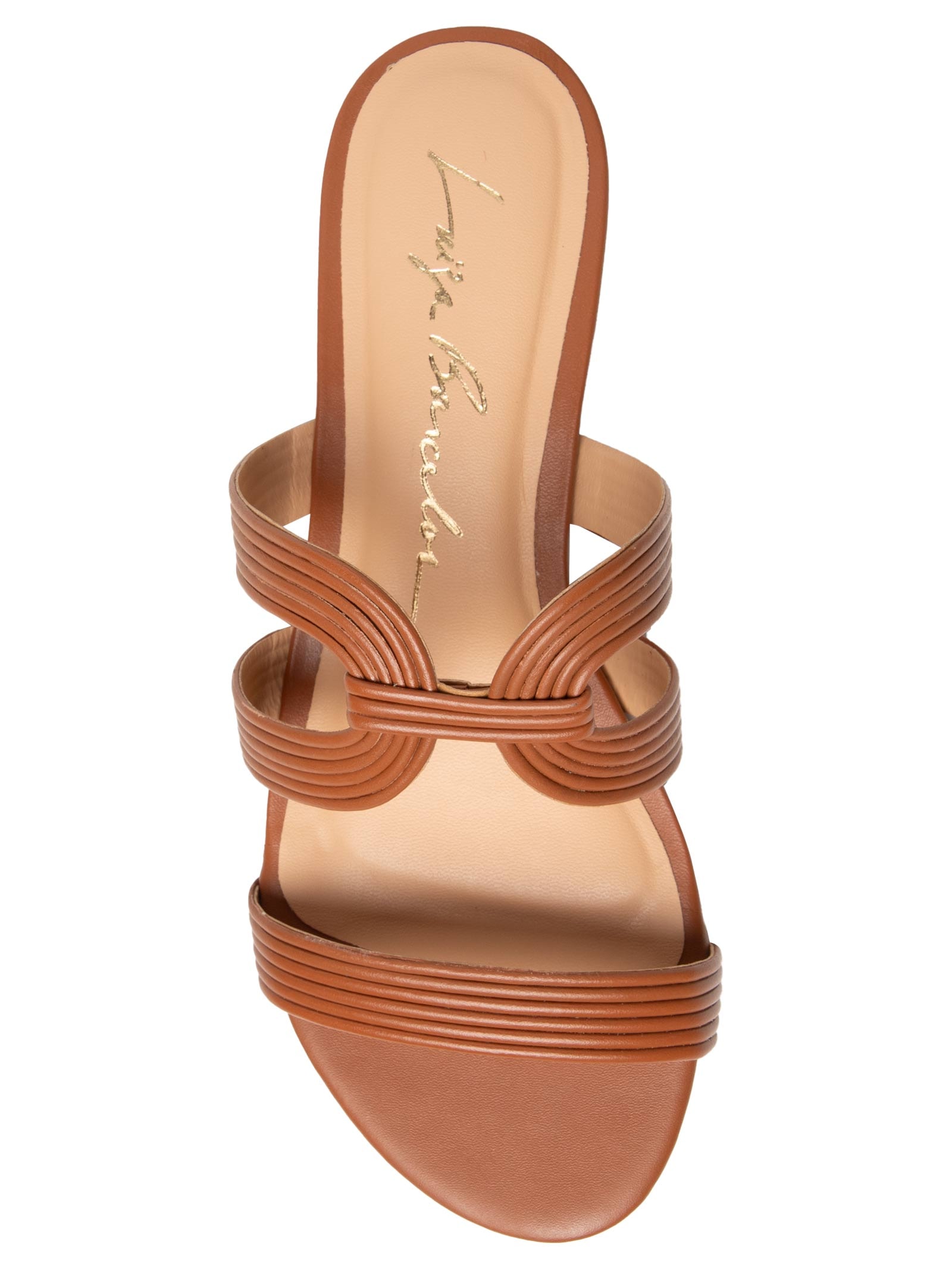 Sandália Feminina Grease Caramelo Marrom Luiza Barcelos