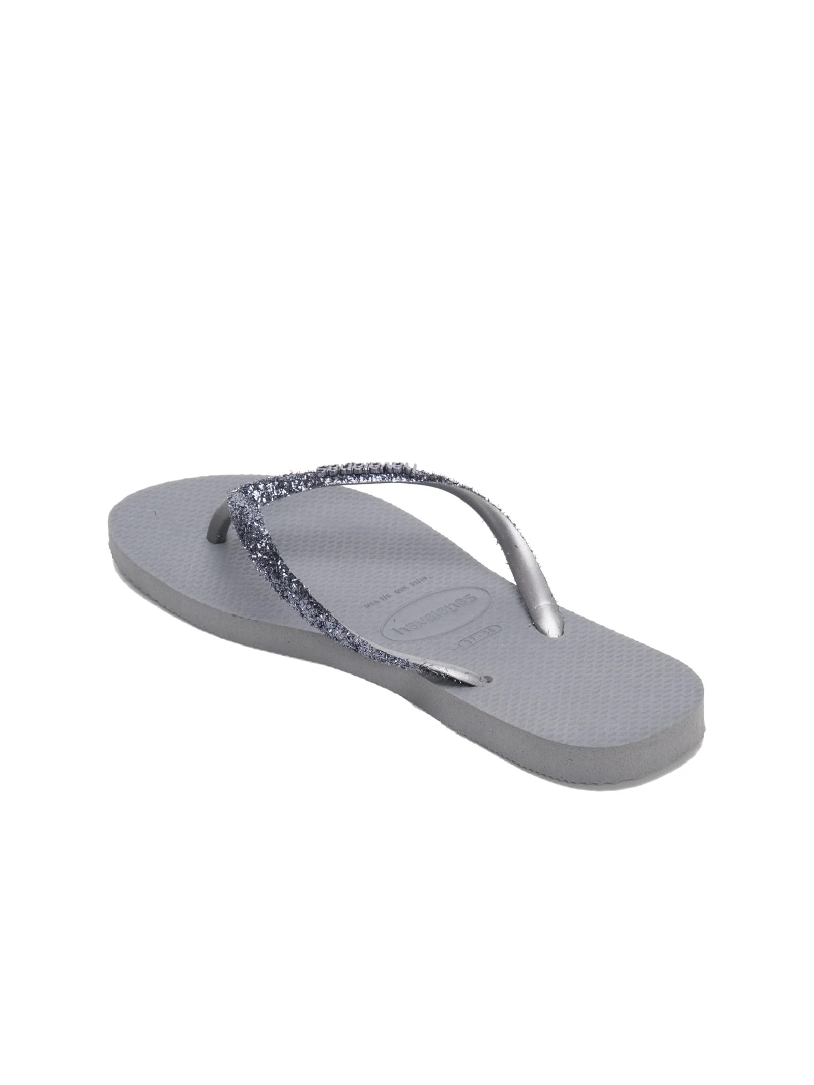 Sandália Feminina Havaianas Slim Glitter Cinza Havaianas