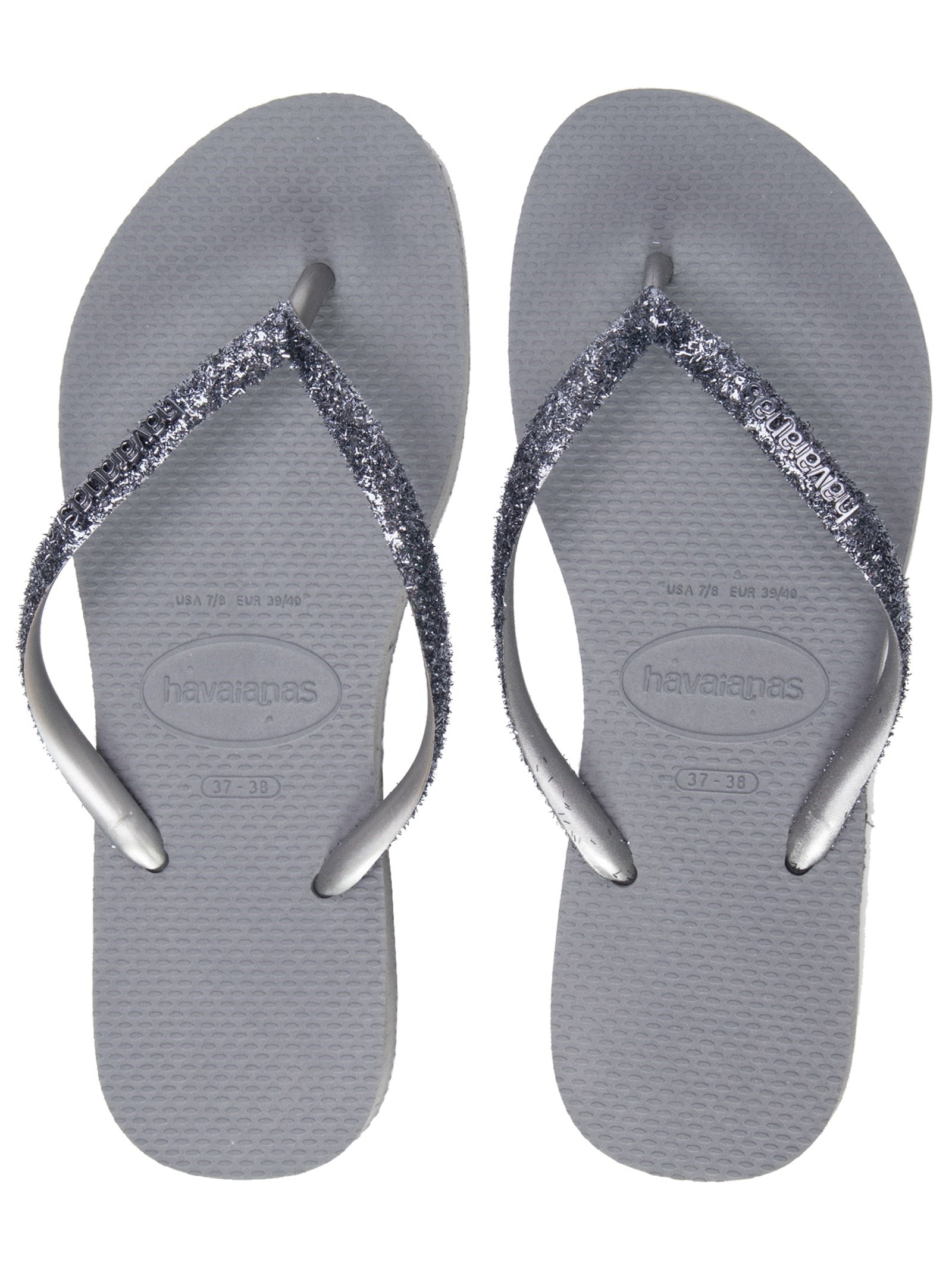 Sandália Feminina Havaianas Slim Glitter Cinza Havaianas