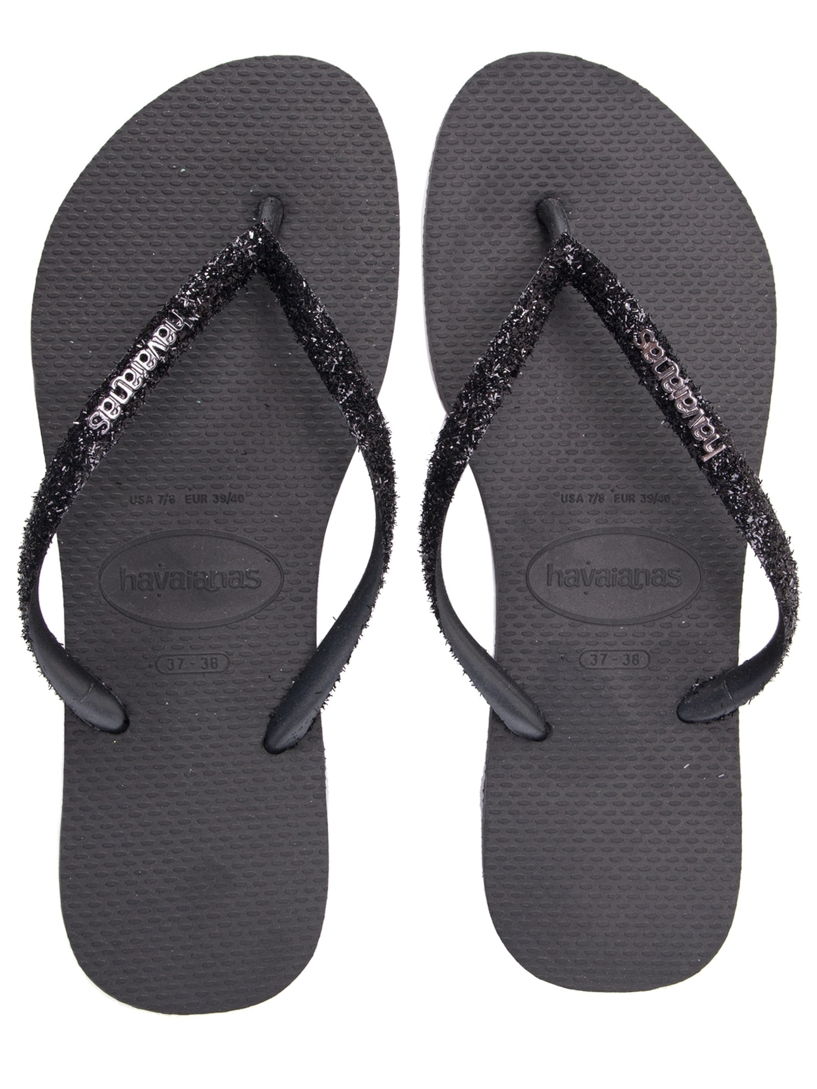 Sandália Feminina Havaianas Slim Glitter Preto Havaianas