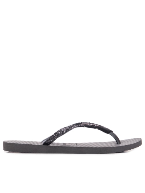 Sandália Feminina Havaianas Slim Glitter – Preto