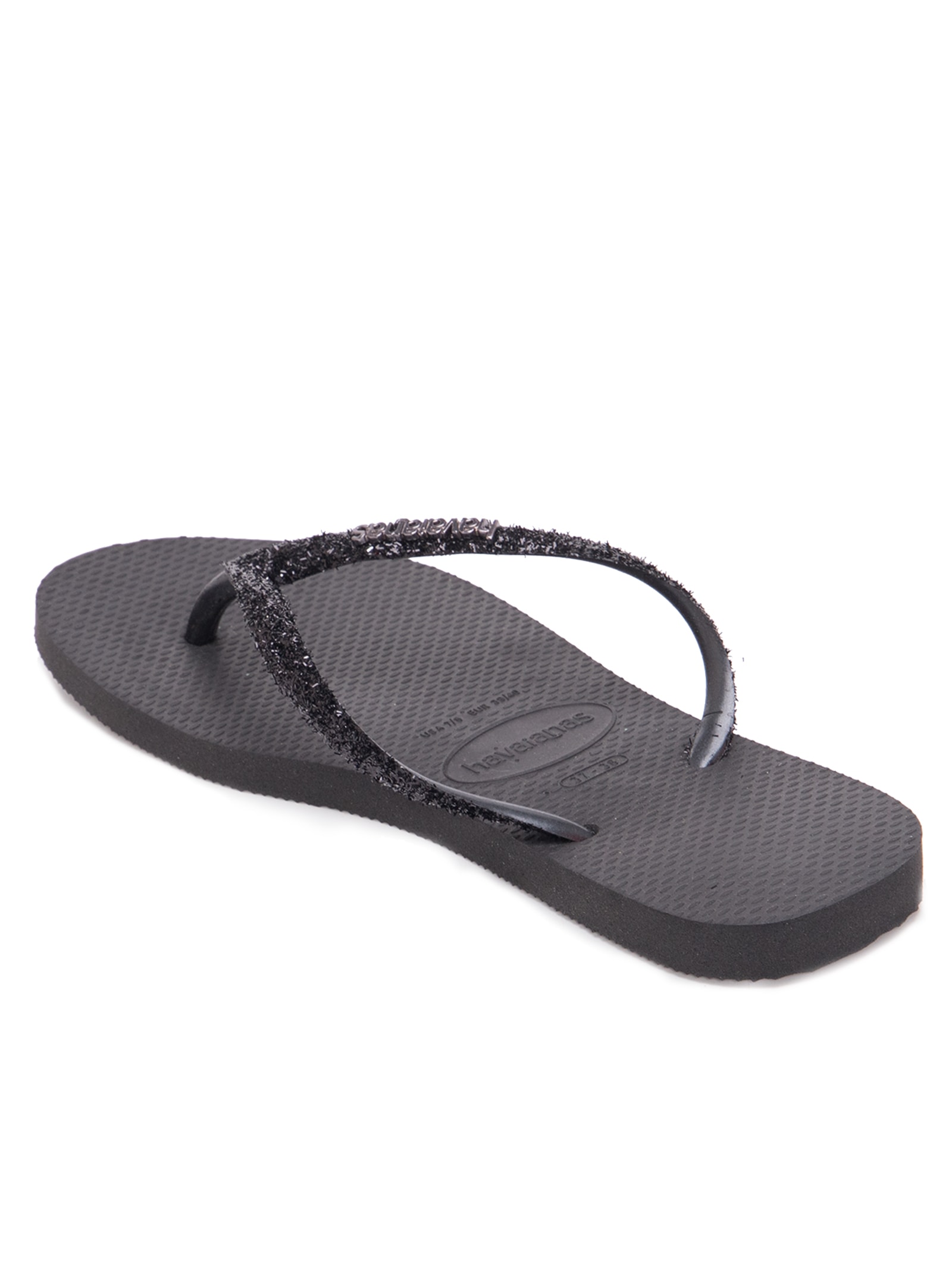 Sandália Feminina Havaianas Slim Glitter Preto Havaianas