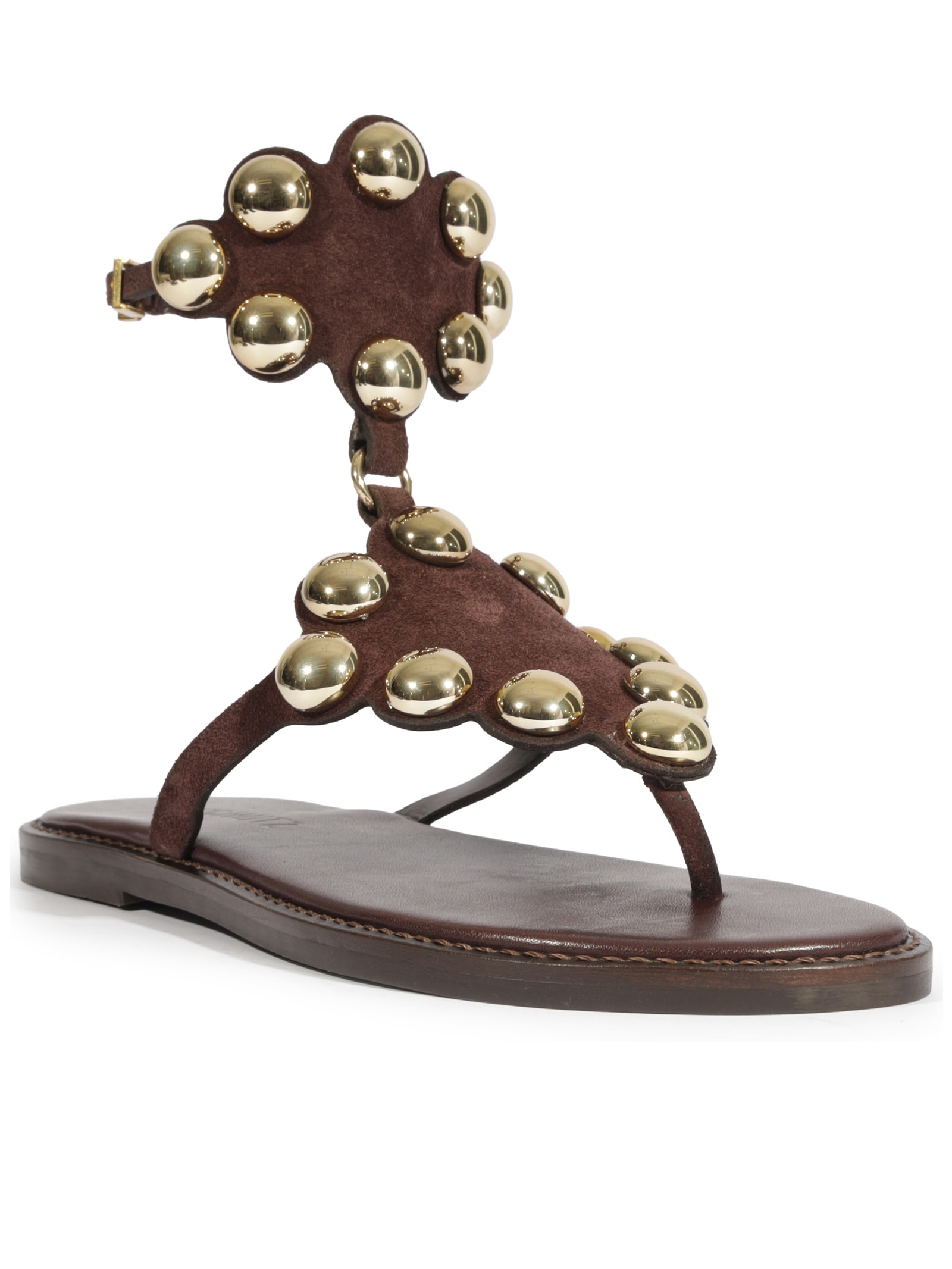 Sandália Feminina Heavy Suede Marrom Schutz