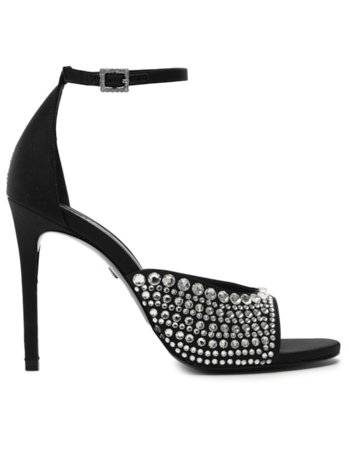 Sandália Feminina Louise Crystal By Swarovski – Preto