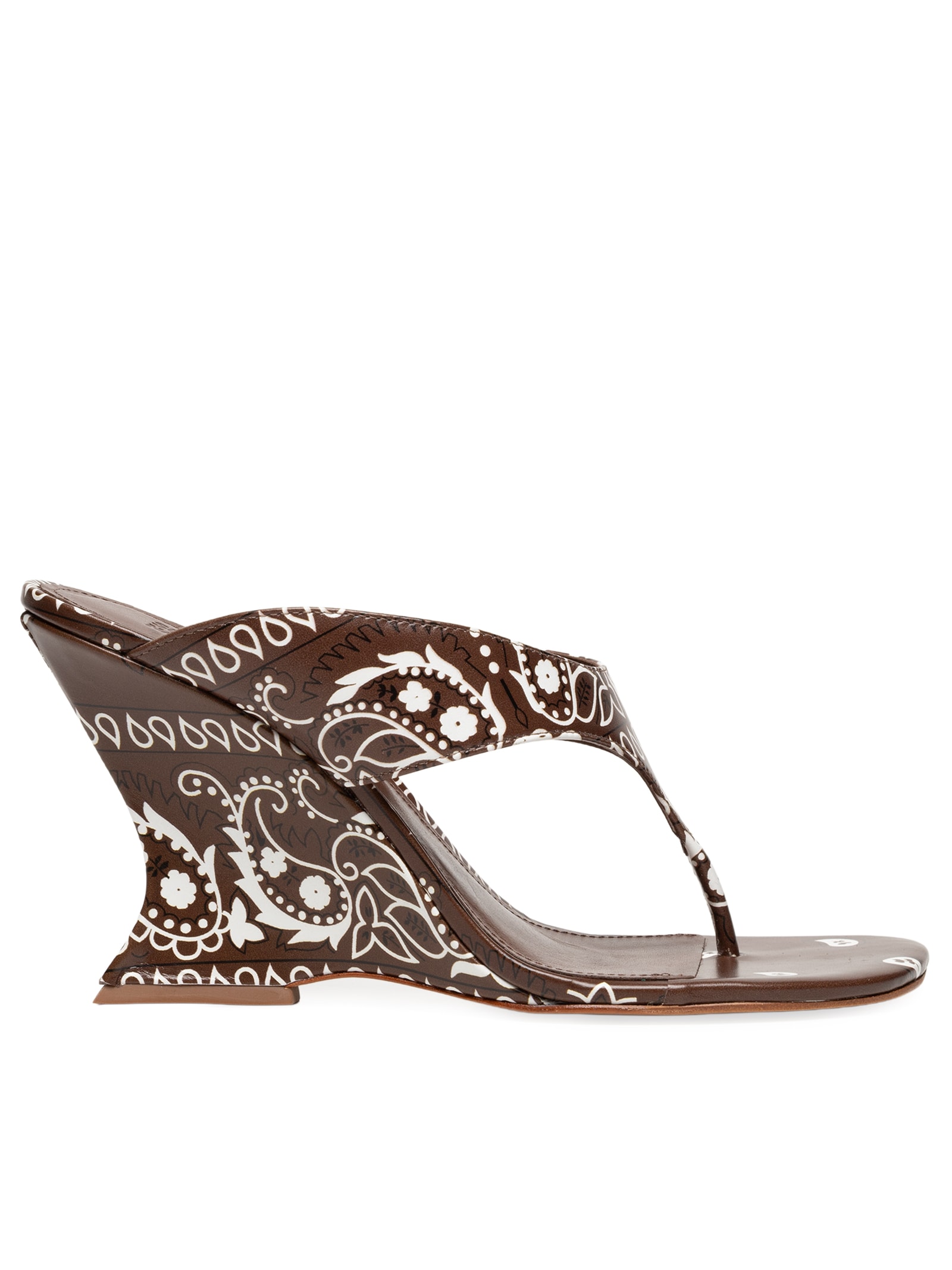 Sandália Feminina Maya Scarf Couro Marrom Schutz + Nati Vozza