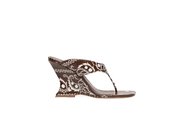 Sandália Feminina Maya Scarf Couro - Marrom