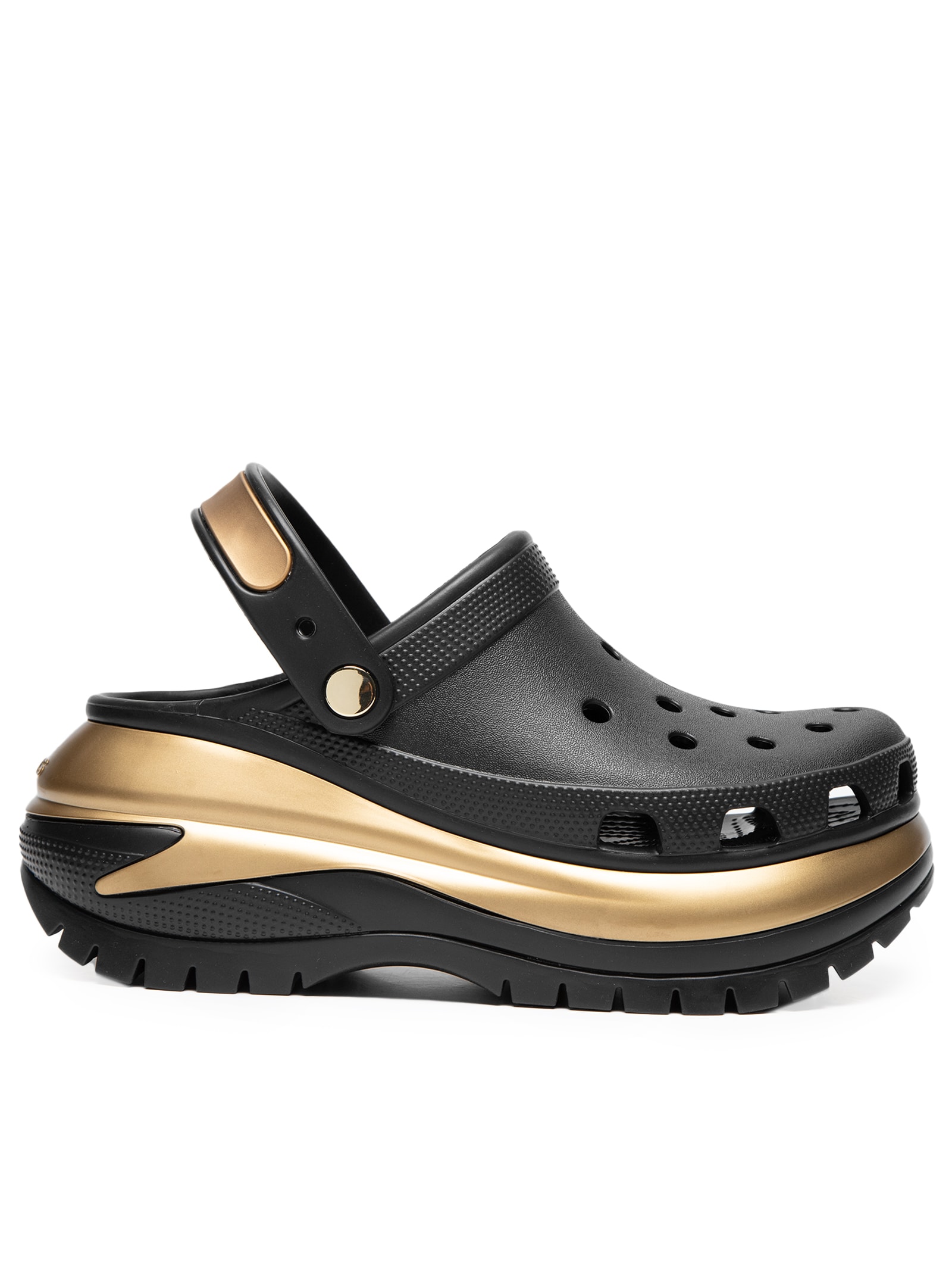 Sandália Feminina Mega Crush Metallic Clog Crocs Preto
