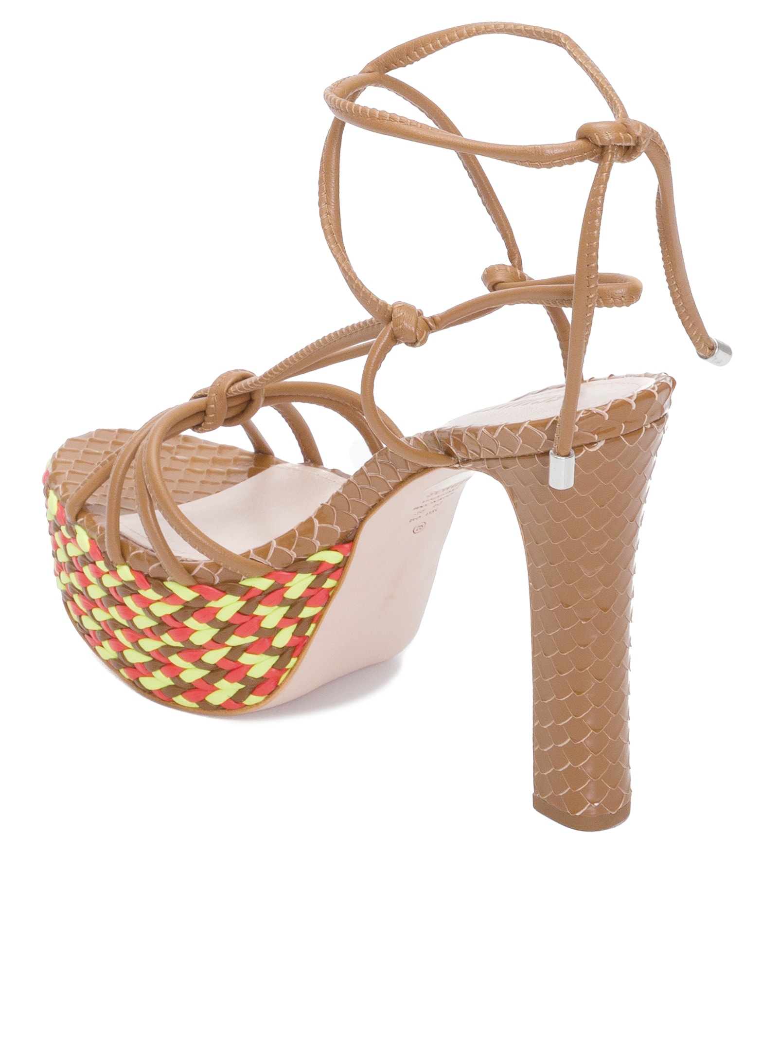 Sandália Feminina Meia Pata Knit Marrom Schutz