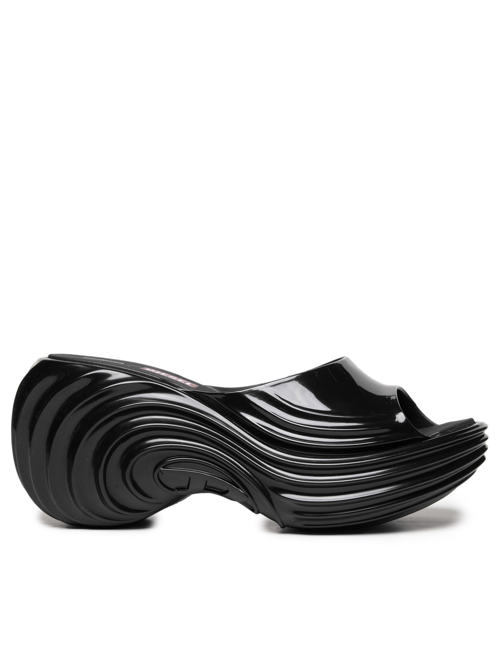 Sandália feminina Melissa Quantum Plataform Preto Melissa + Diesel