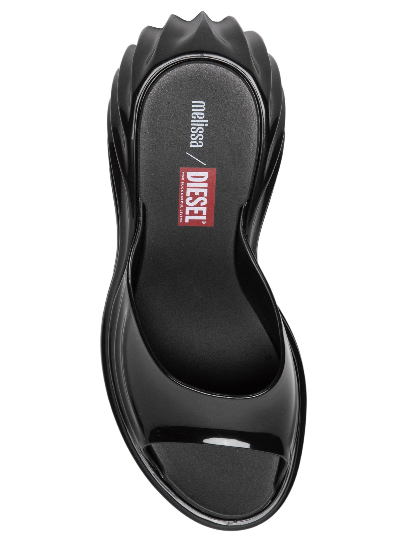 Sandália feminina Melissa Quantum Plataform Preto Melissa + Diesel