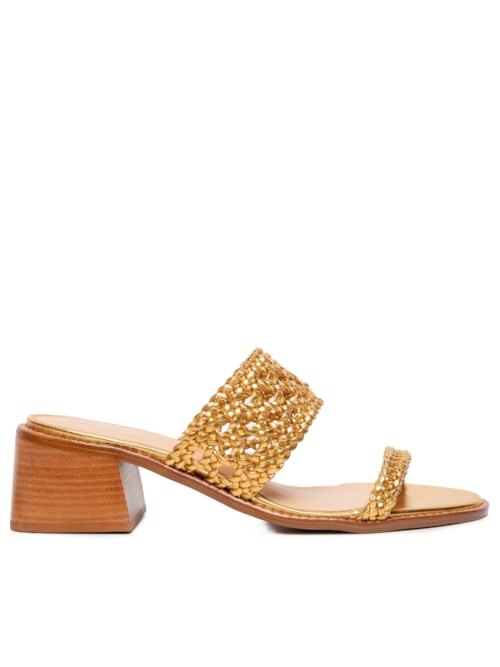 Sandália Feminina Metalcolor - Dourado