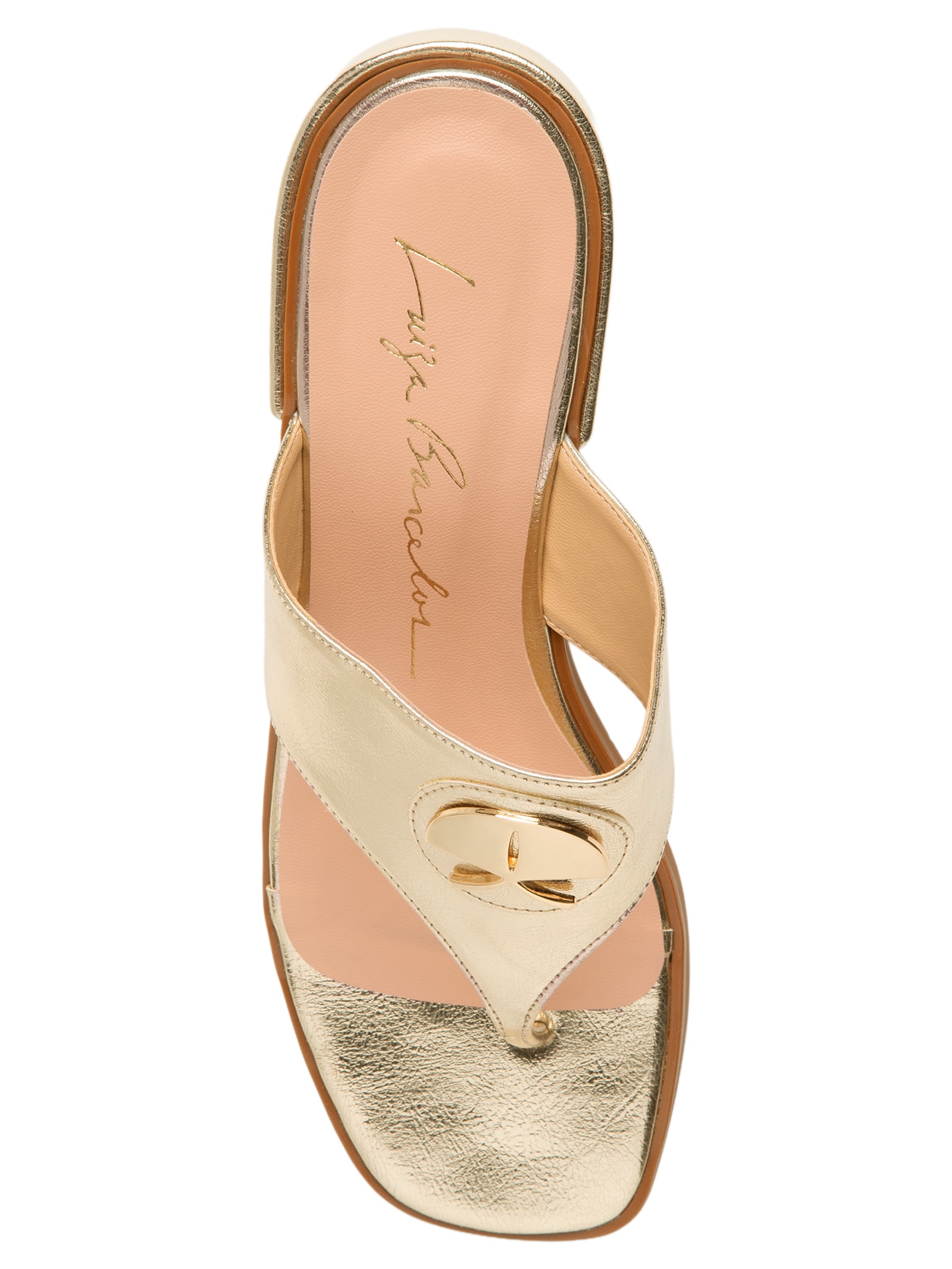 Sandália Feminina Metalcolor Dourado Luiza Barcelos