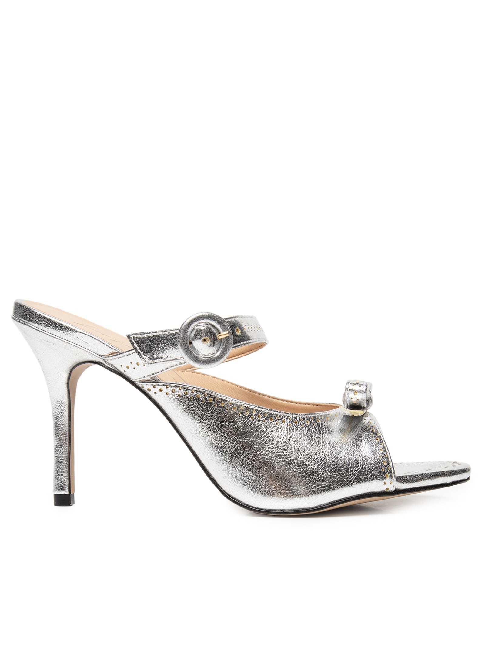 Sandália Feminina Metalcolor Prateado Luiza Barcelos