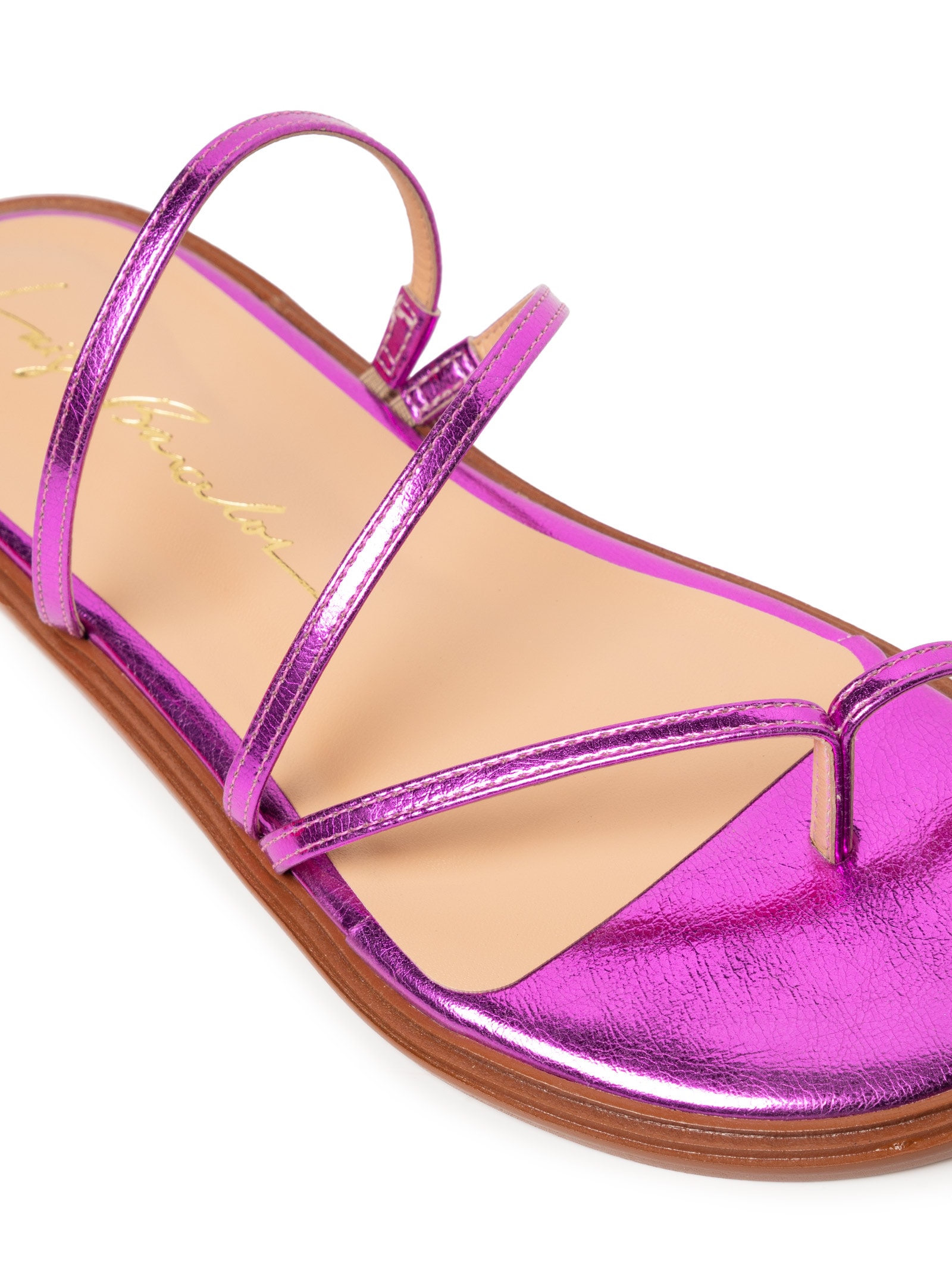 Sandália Feminina Metalcolor Rosa Luiza Barcelos