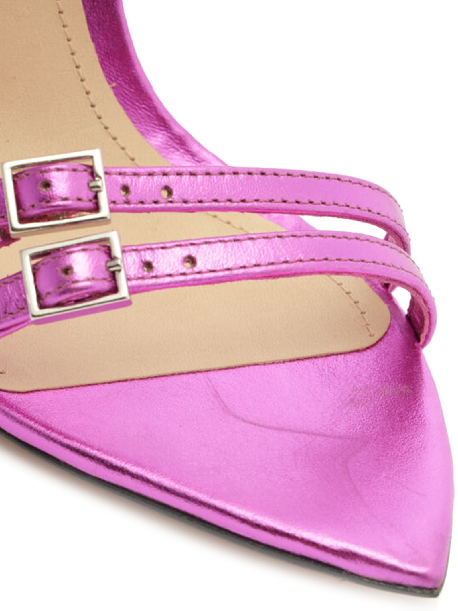 Schutz + Thássia Naves - Sandália Feminina Metalizada - Rosa