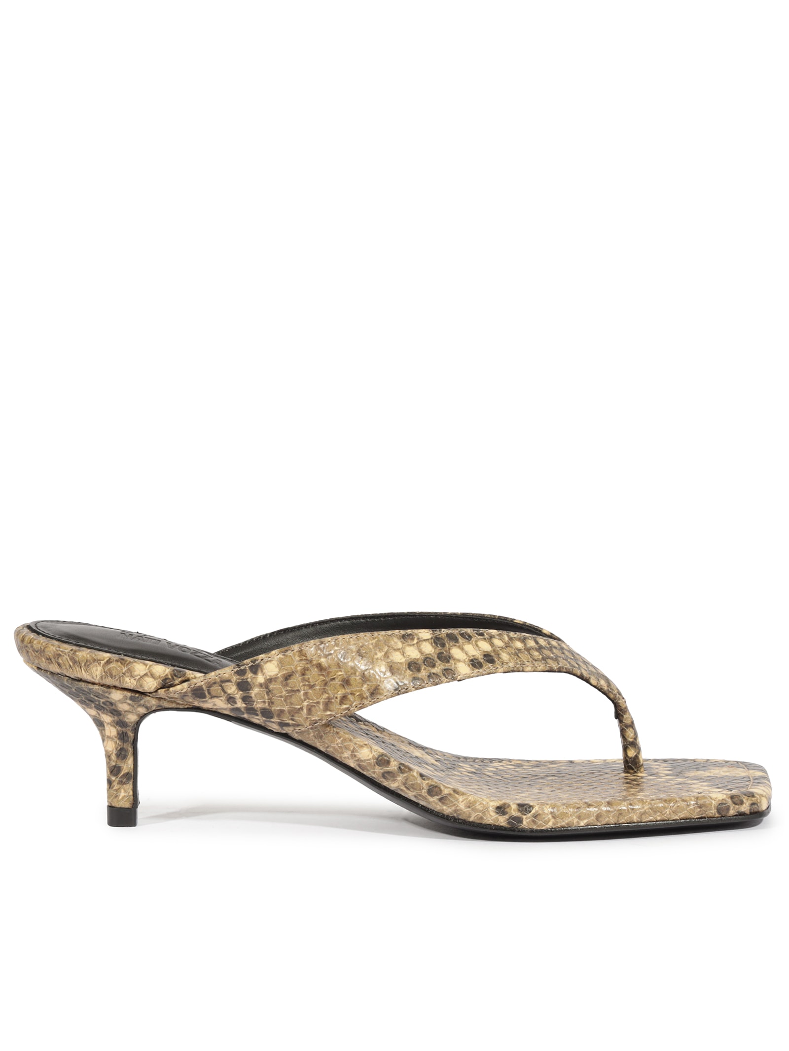 Sandália Feminina Mule Couro Animal Print Schutz + Nati Vozza