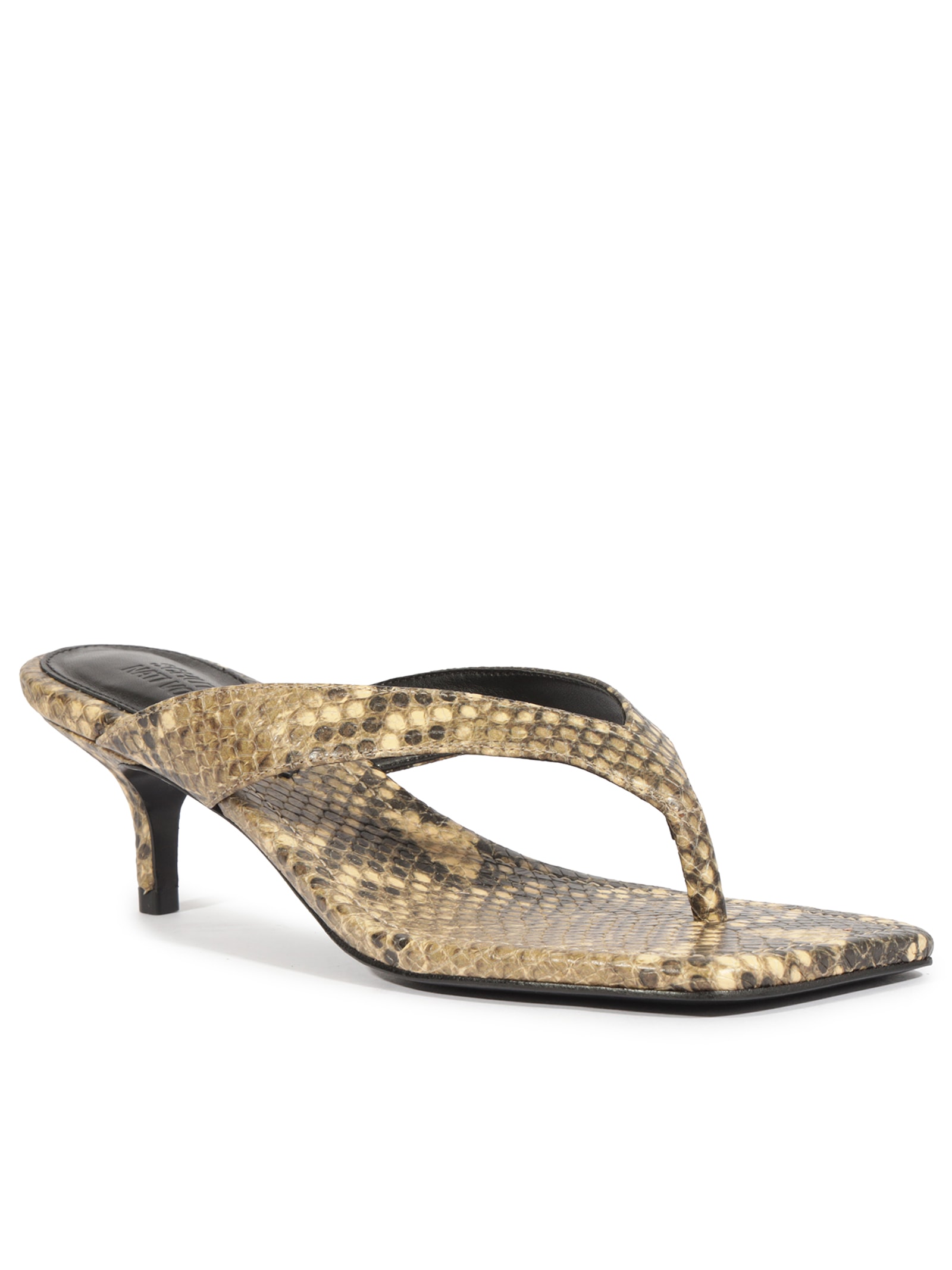 Sandália Feminina Mule Couro Animal Print Schutz + Nati Vozza