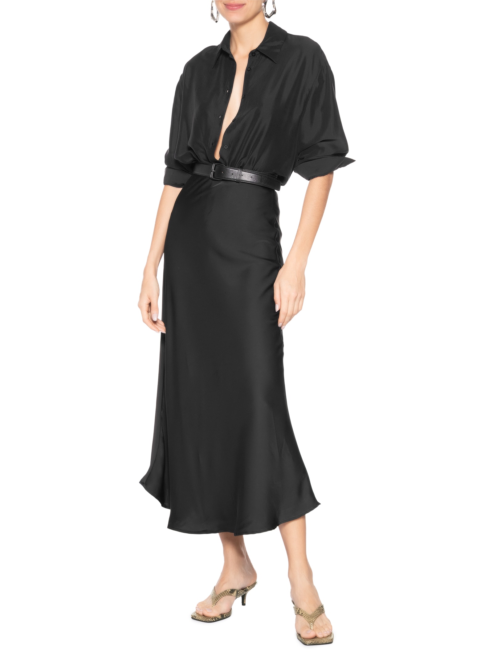 Sandália Feminina Mule Couro Animal Print Schutz + Nati Vozza