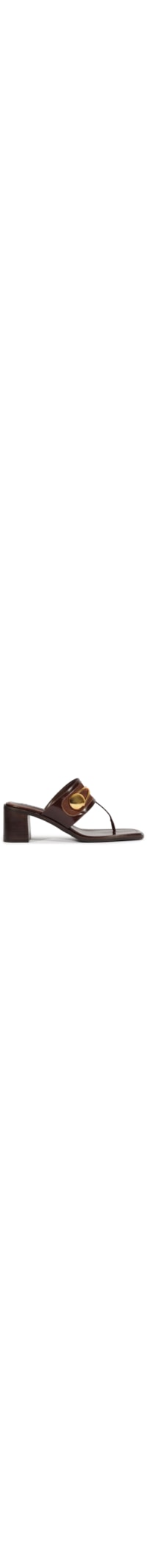 Sandália Feminina Mule Couro Glam - Marrom