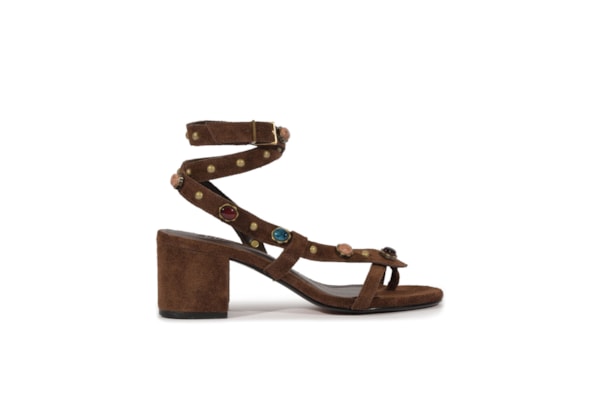 Sandália Feminina Mule Couro - Marrom