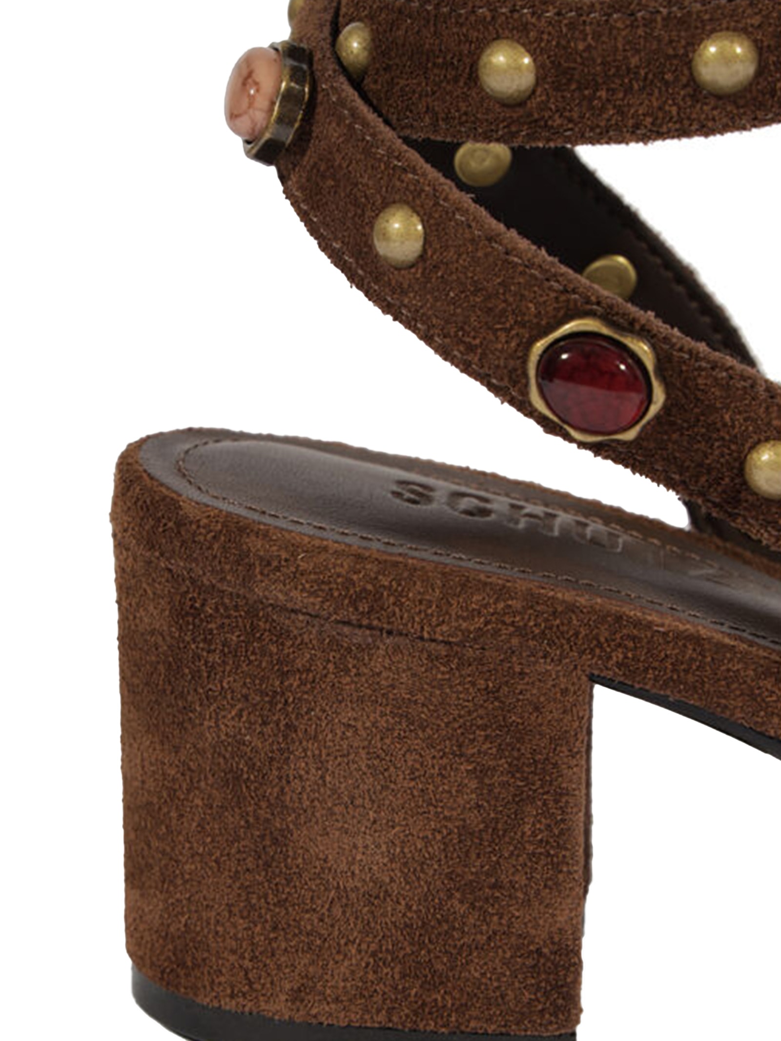 Sandália Feminina Mule Couro Marrom Schutz