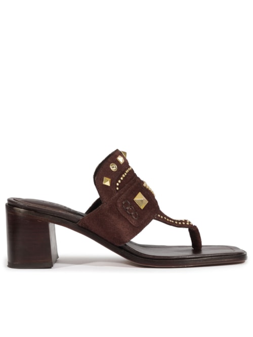 Sandália Feminina Mule Couro – Marrom
