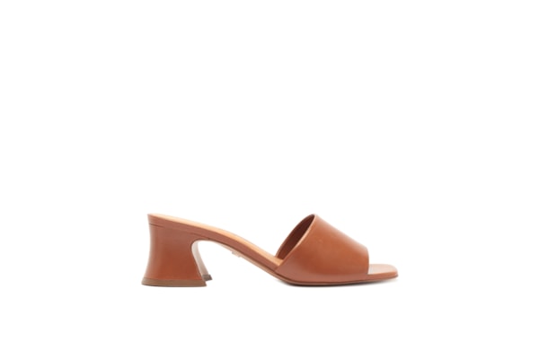 Sandália Feminina Mule Couro - Marrom