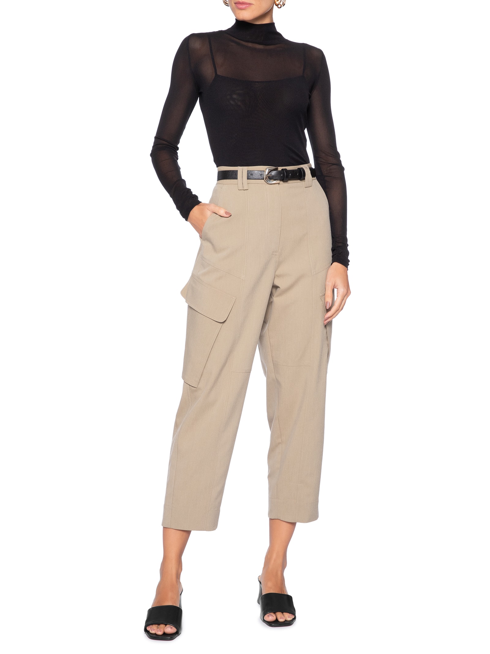 Sandália Feminina Mule Couro Preto Arezzo
