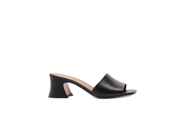 Sandália Feminina Mule Couro - Preto