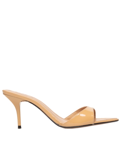 Sandália Feminina Mule Elodie Verniz Couro – Amarelo