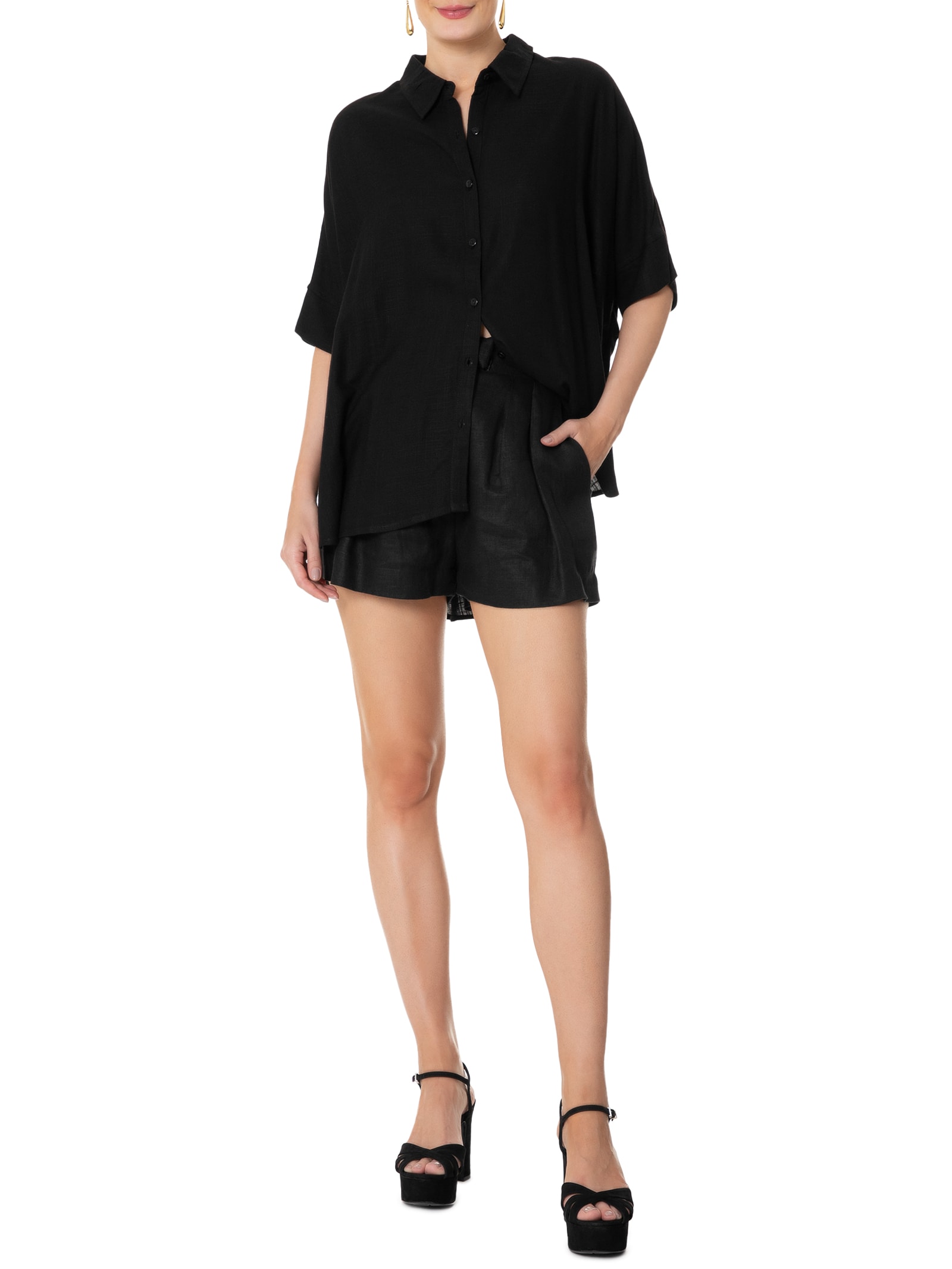 Sandália Feminina Nobuck Preto Schutz