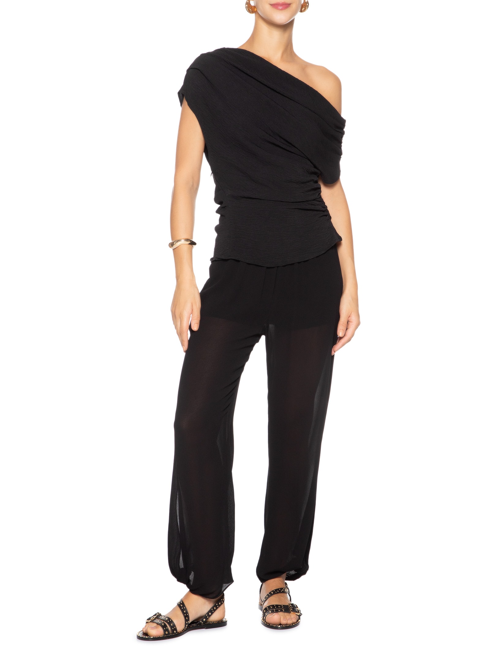 Sandália Feminina Panamá Preto Luiza Barcelos