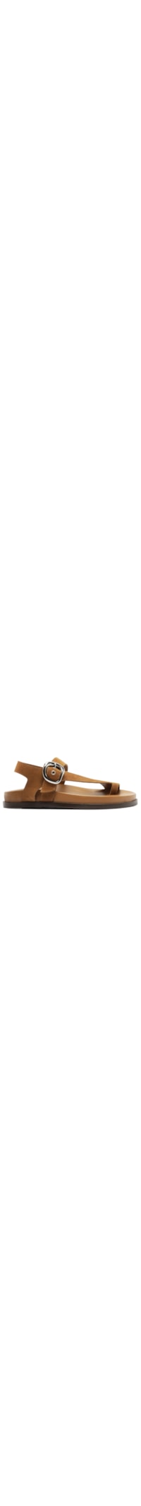 Sandália Feminina Papete Acamurçada Flatform - Marrom