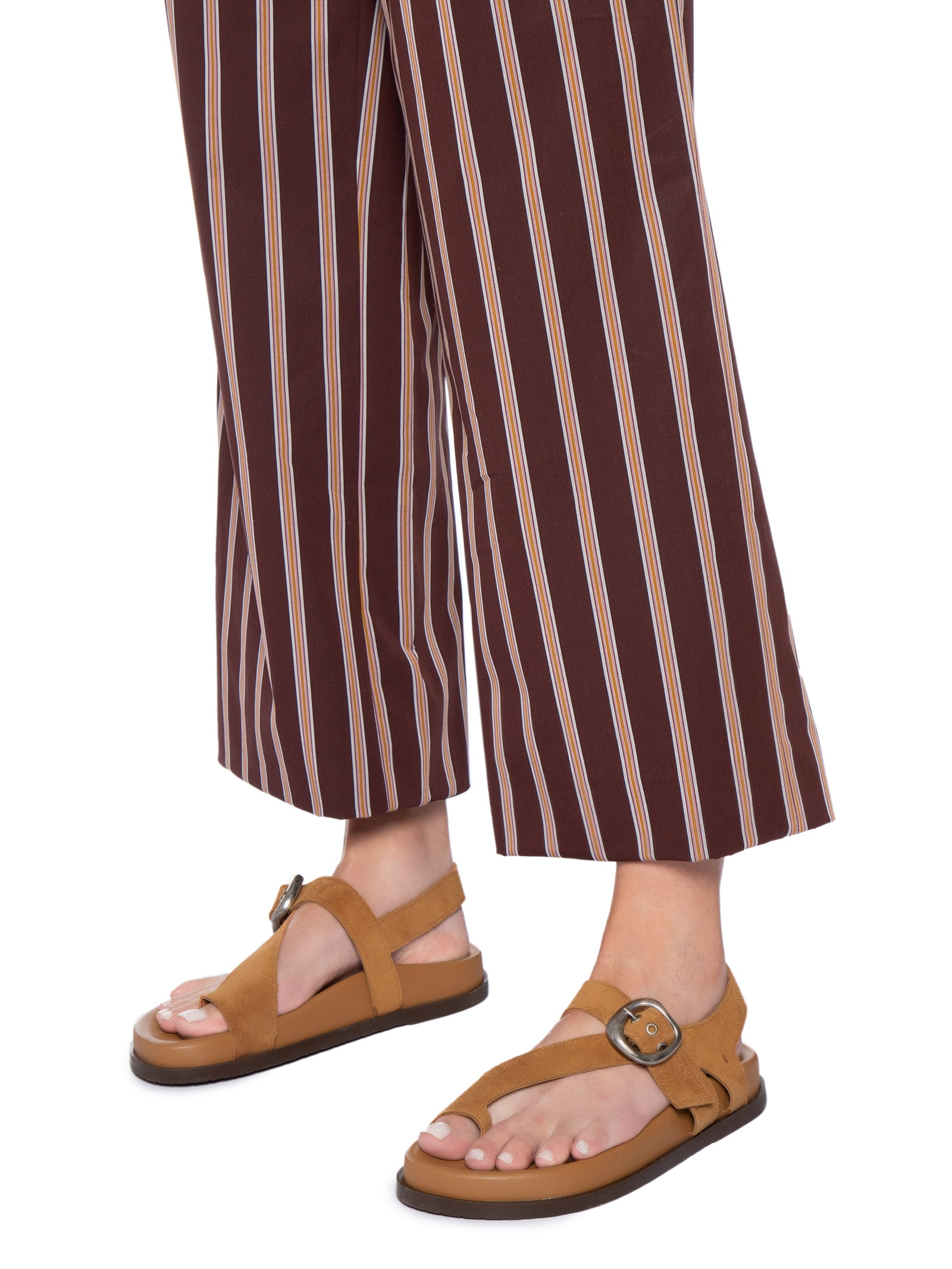Sandália Feminina Papete Acamurçada Flatform Marrom Arezzo