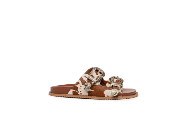 Sandália Feminina Papete - Animal Print 