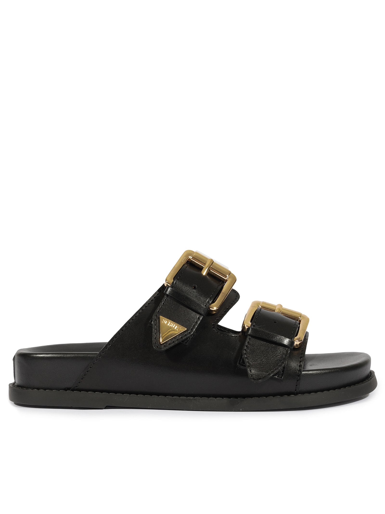 Sandália Feminina Papete Aurora Couro Preto Schutz