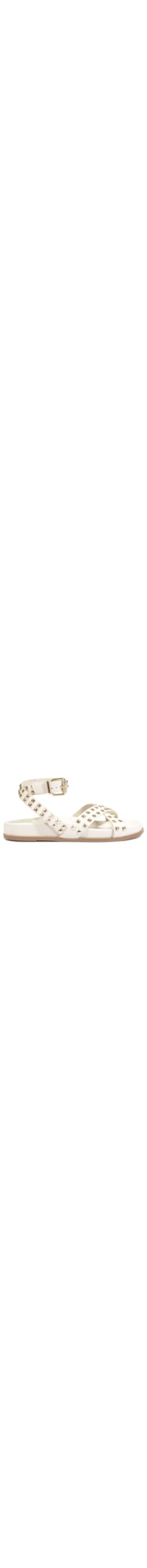 Sandália Feminina Papete Carolla Studs - Branco
