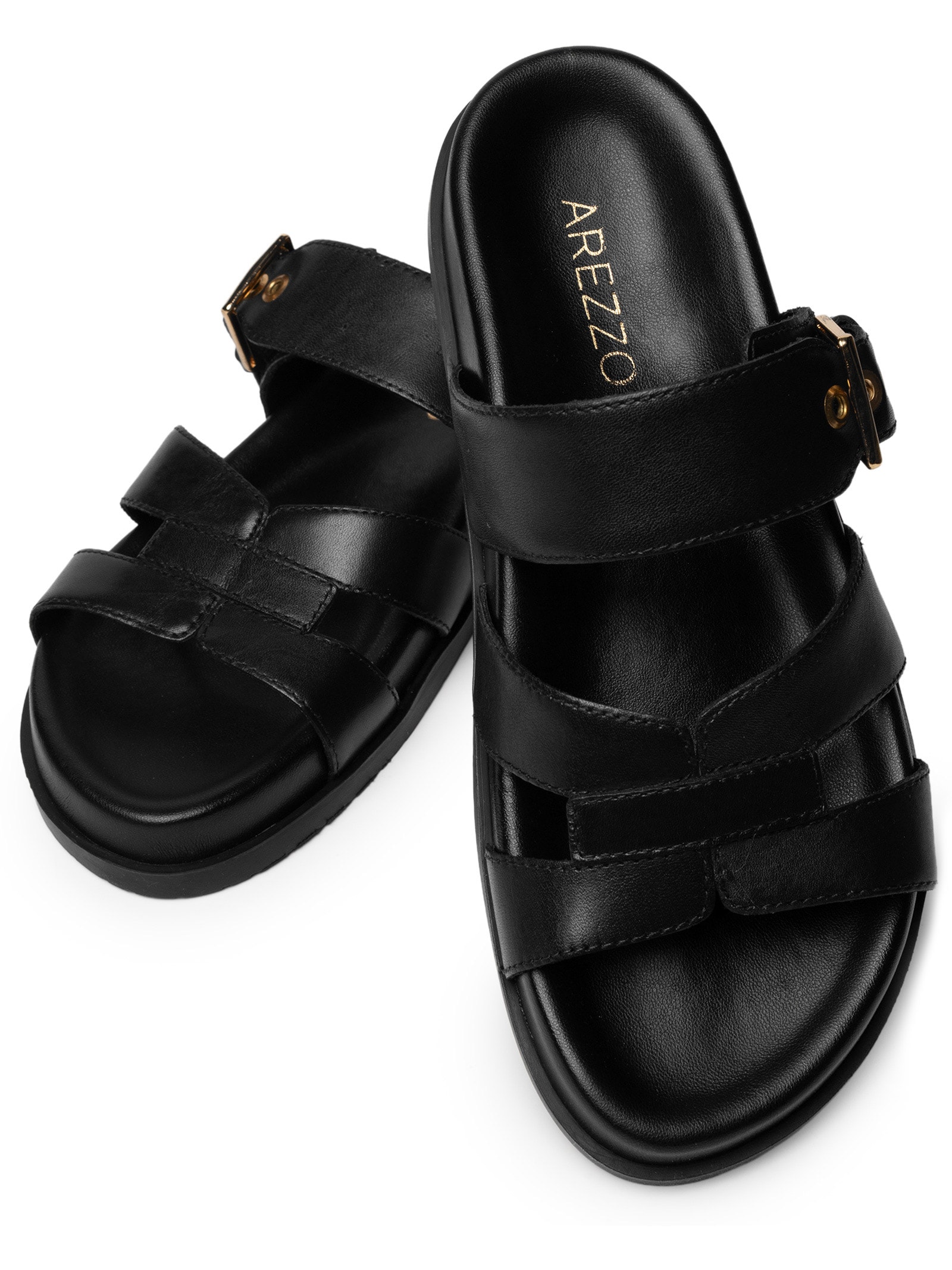 Sandália Feminina Papete Preto  Arezzo
