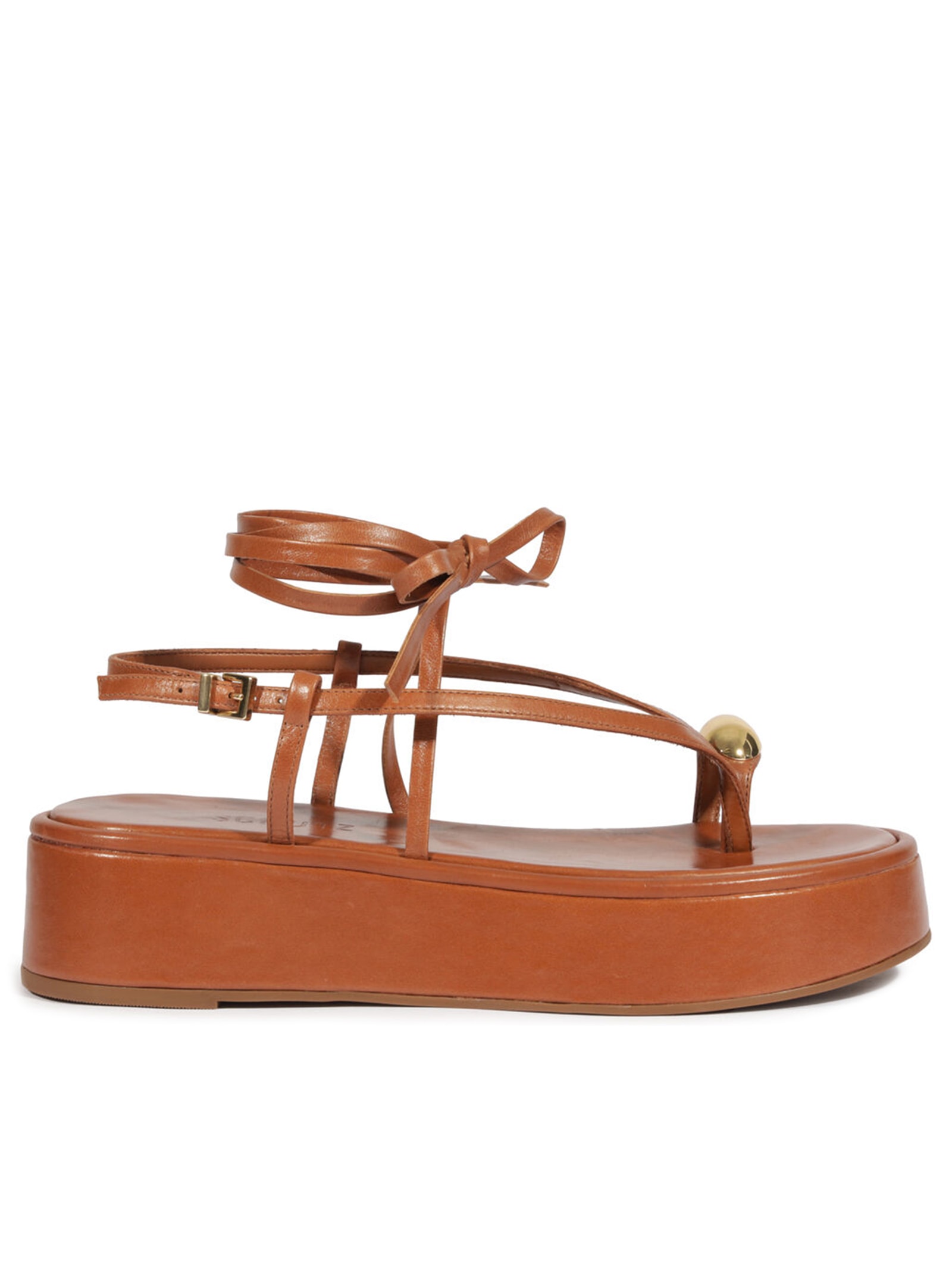 Sandália Feminina Papete Zadie Couro Marrom Schutz