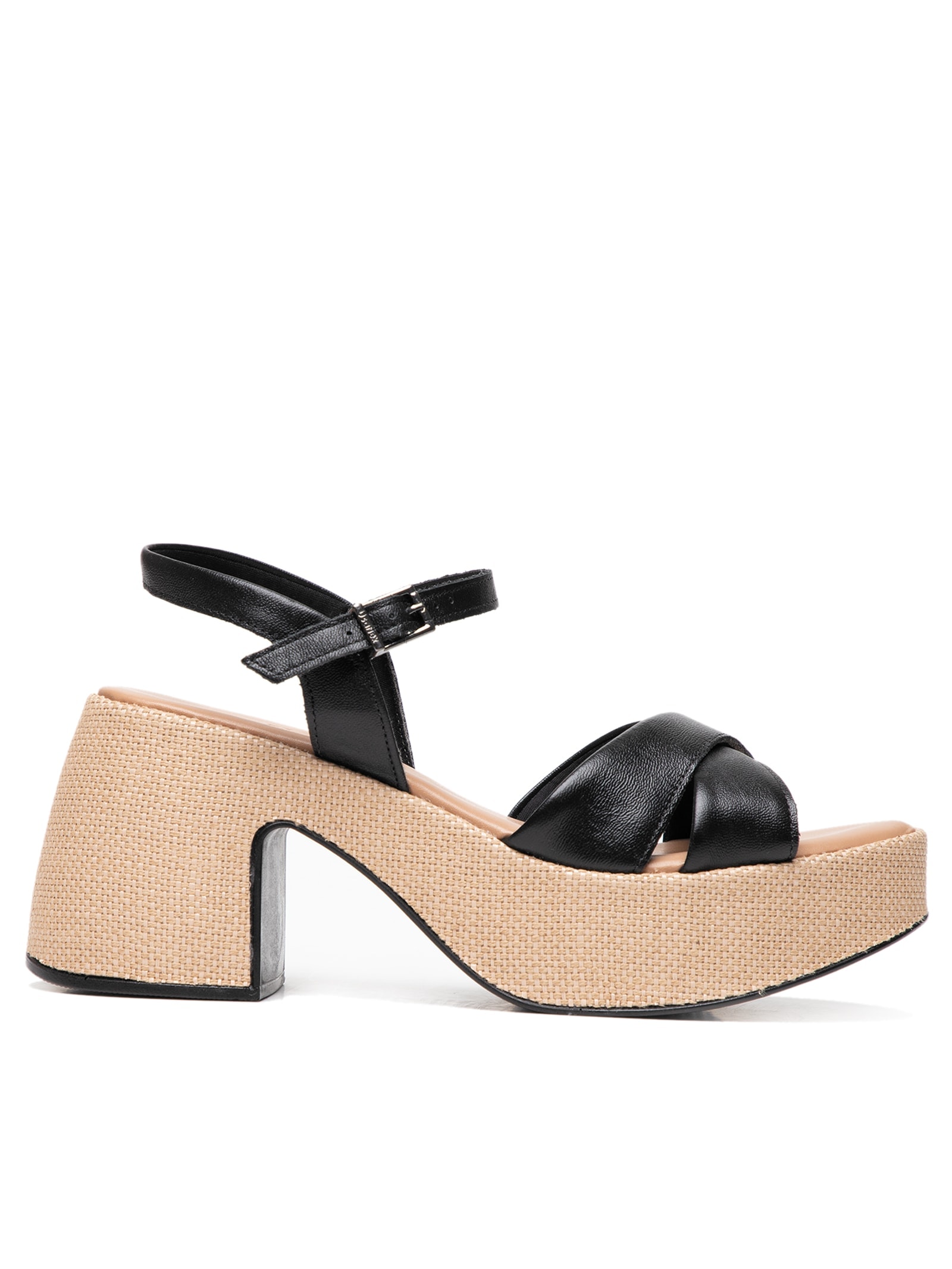 Sandália Feminina Plataforma Preto Usaflex