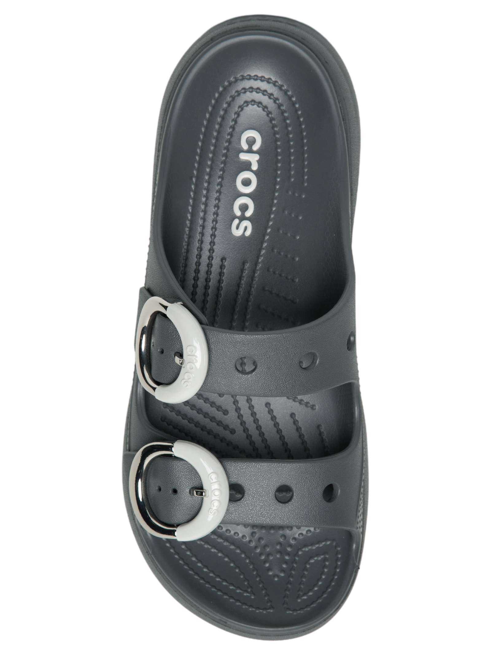 Sandália Feminina Plataforma Saturday Dipped Buckle Cinza Crocs