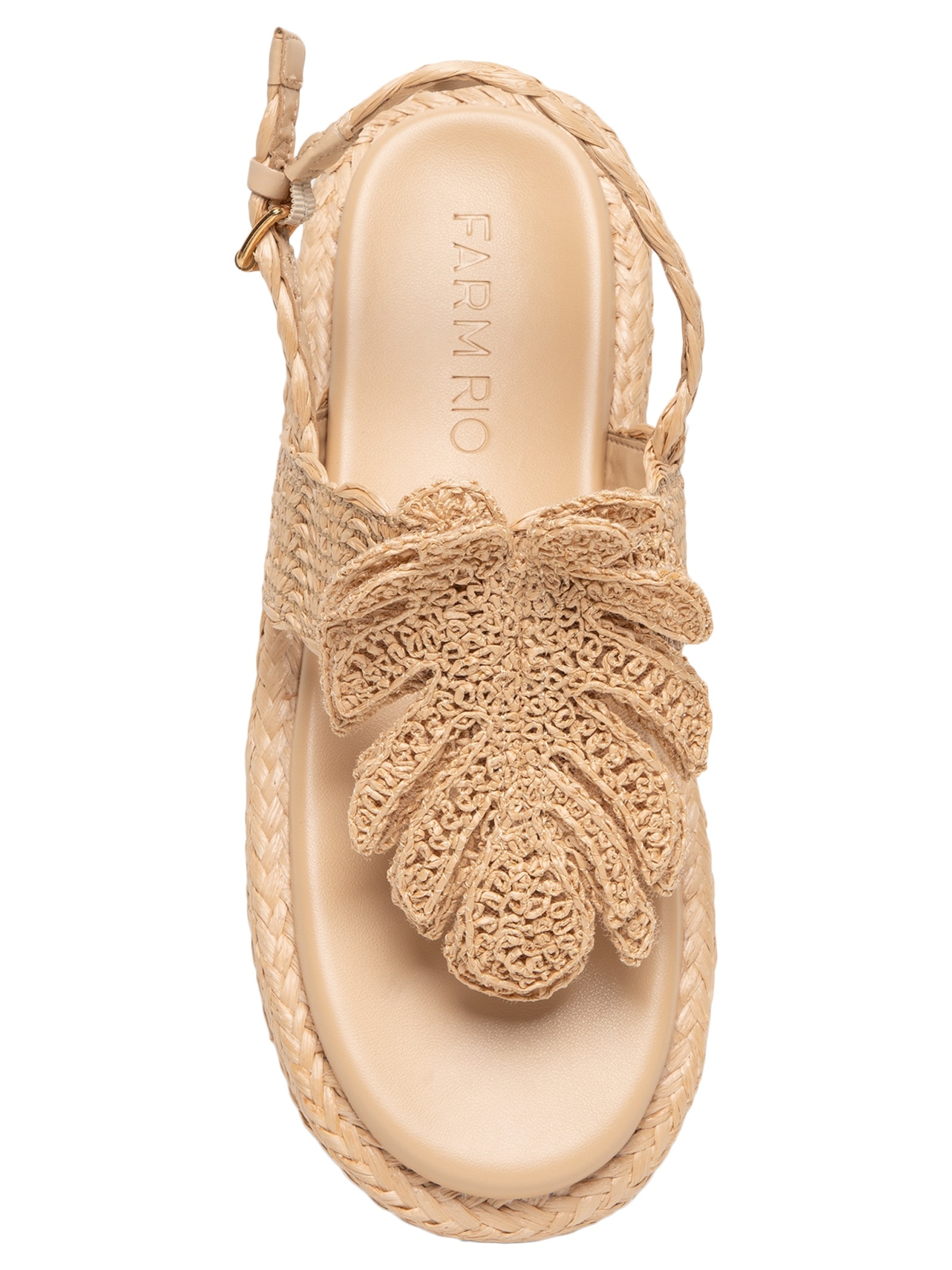 Sandália Feminina Rafi Mons Bege Farm Rio