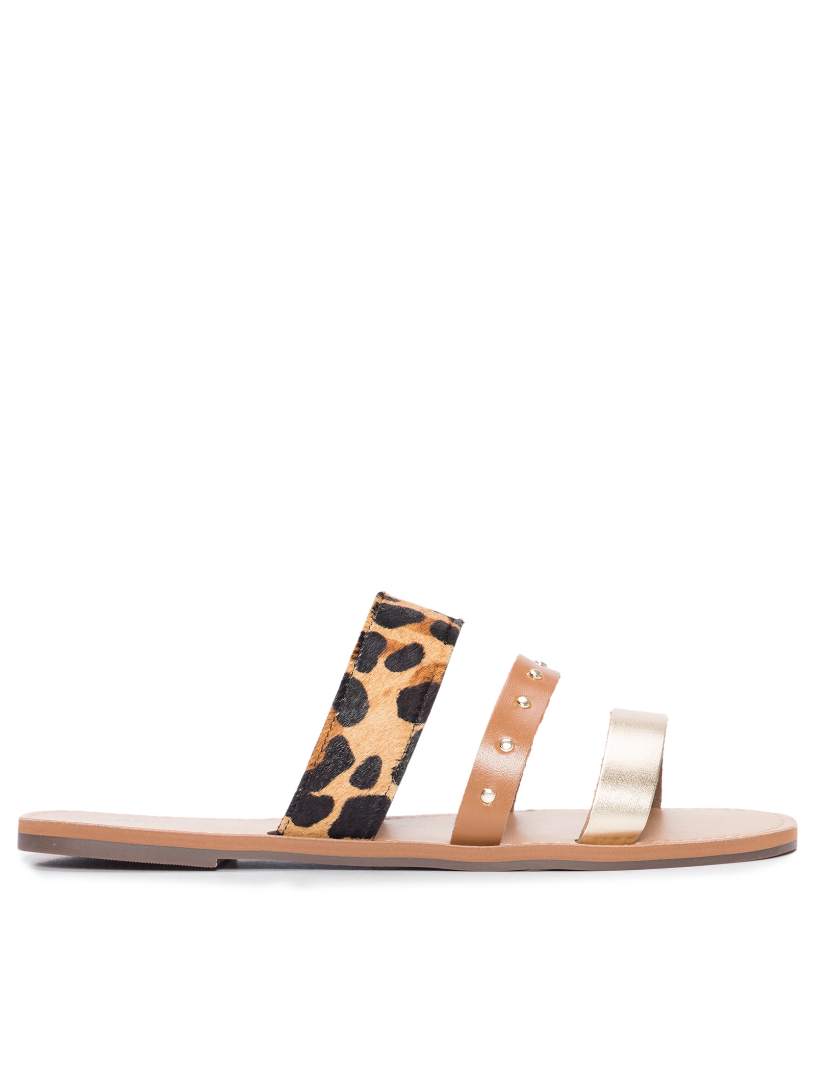 Sandália Feminina Rasteira Animal Print Anacapri