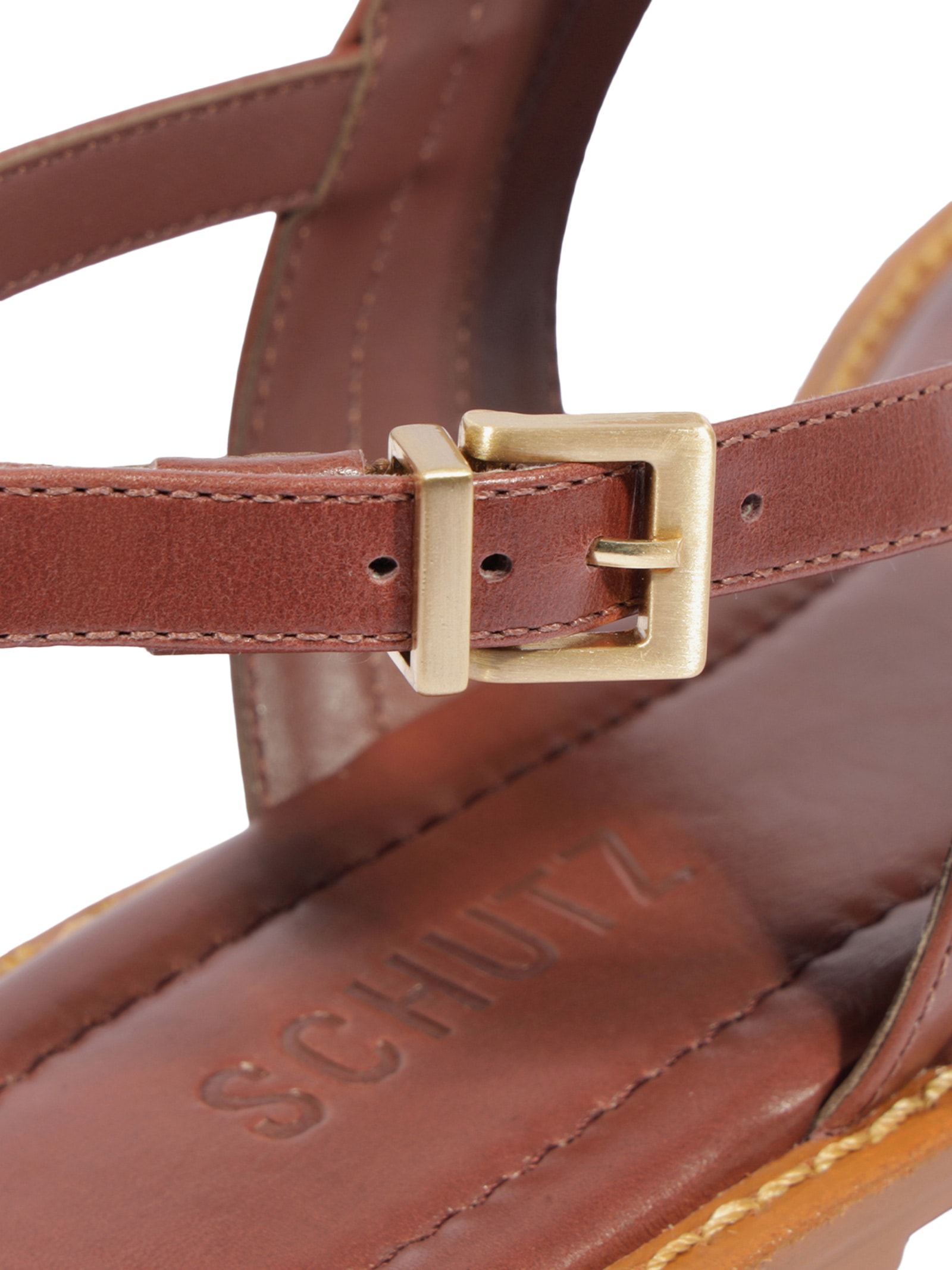 Sandália Feminina Rasteira Claire Flat Marrom Schutz