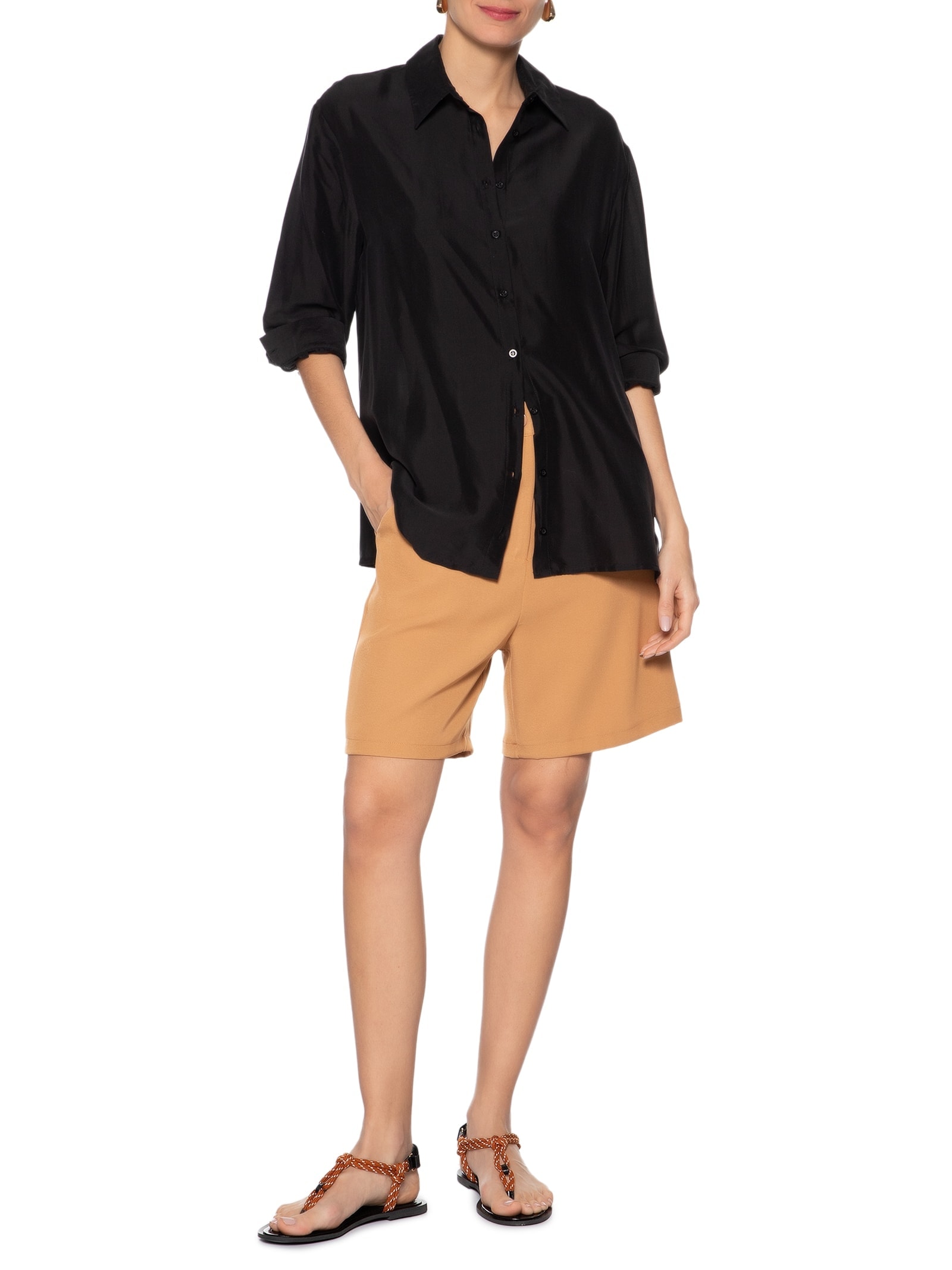 Sandália Feminina Rasteira Com Tira Em Corda Marrom '2Essential